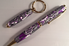 purple-pen-keyring